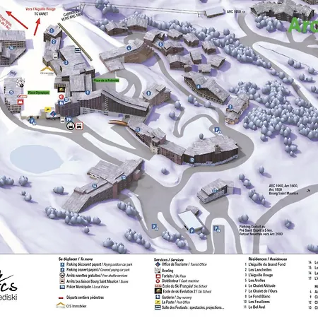Fond Blanc - Pour 4 Personnes A Arc 2000 Proche Des Commerces Et Des Pistes Mae-1788 *